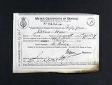 I16190 - Great Britain Masters and Mates Certificates Bean Maw.