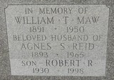 MMI - I24580 - I24581 - I59313 - William Thomas Maw - Susan S Reid - Robert R Maw